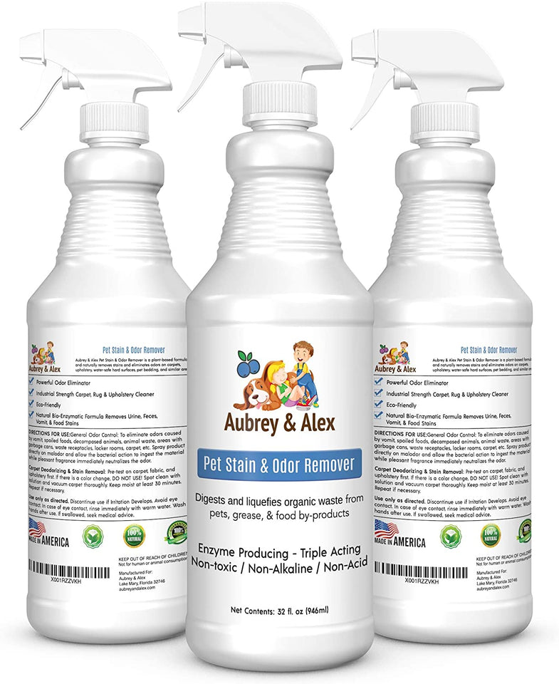 3pck Aubrey & Alex Pet Stain & Odor Remover